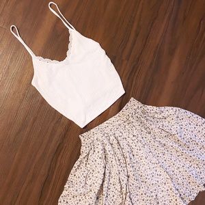 Brandy Melville Floral Print Skirt